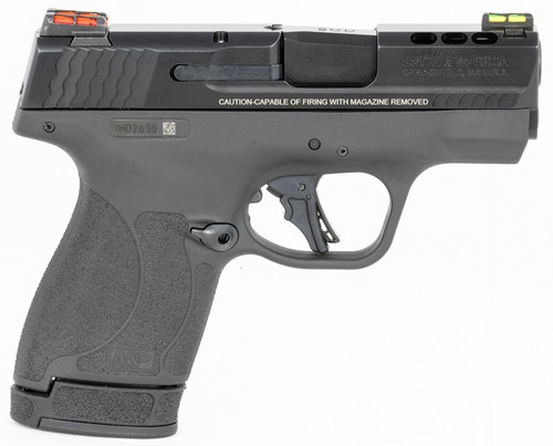 Smith & Wesson, Shield Plus, Performance Center, Includes EDC Kit - Oasis Liner Lock Folding Knife & Delta Force CS LED Flashlight, Micro Compact, 9mm, 3.1" Barrel Thumb Safety, Fiber Optic Sights, Flat Face Trigger,