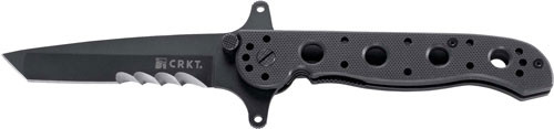 CRKT M16-13SFG Special Forces Knife, 3.5" 1.4116 Tanto Blade, Veff Serrations, Black G10 Handle