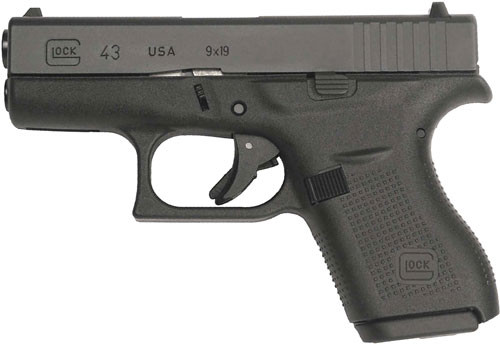 Glock 43 Factory Rebuilt 9mm, 3.39" Barrel, Fixed Sights, Black, 6rd