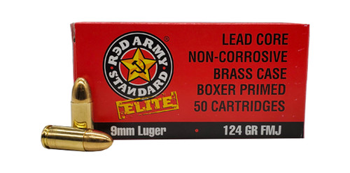 Century Red Army Standard Elite 9mm, 124gr, Full Metal Jacket, 50rd Box