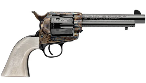 Uberti 1873 Cattleman Outlaws & Lawmen "Dalton" .357 Magnum, 5.5", Pearl, Blued, 6rd