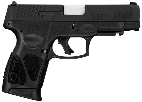 Taurus G3XL Compact 9mm 4" SS Barrel, Matte Black Serrated Slide, Black Polymer Frame w/Picatinny Rail, Black Polymer Grip, 12 Rd