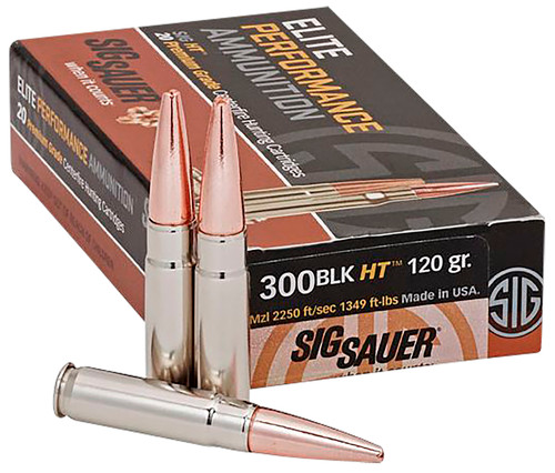 Sig Sauer Elite Copper Hunting .300 Blackout, 120gr, Open Tip Match (OTM), 20rd Box