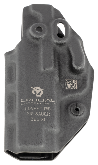 Crucial Concealment Covert Sig P365 XL IWB Holster, Ambidextrous, Kydex, Black