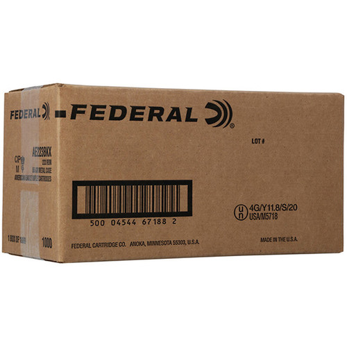 Federal American Eagle .223 Rem, 55gr, FMJBT, 1000rd Loose Case