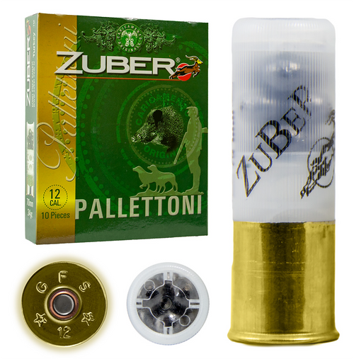 Zuber Premium Buckshot, 12 Ga, 2.75", 1-1/5 oz, 9 Pellet, 00 Buck Shot, 10rd Box