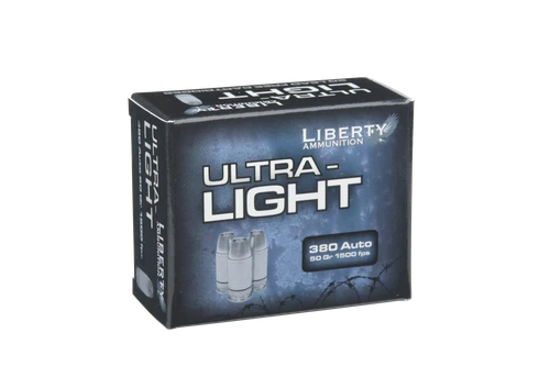 Liberty Ammunition Ultra-Light .380 ACP, 50gr, 1500 FPS, Deep Cavity Projectile, 20rd