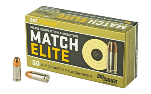 Sig Elite V-Crown 9mm 115gr, Jacketed Hollow Point, 50rd Box