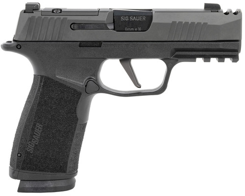 Sig Sauer P365 X-Macro COMP 9mm 17+1, 3.10" Barrel, Integrally Compensated/Optic Ready/Black Polymer Frame w/Beavertail & Picatinny Rail