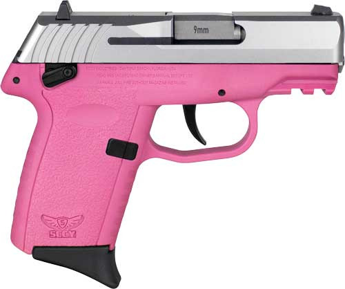 SCCY CPX-1 Gen 3, 9mm, 3.1" Barrel, Stainless Slide, Pink Ambidextrous Safety, 3 Dot Sights, 10rd