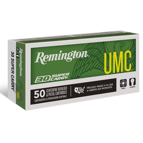 Remington UMC 30 Super Carry, 100gr, Full Metal Jacket, 50rd Box