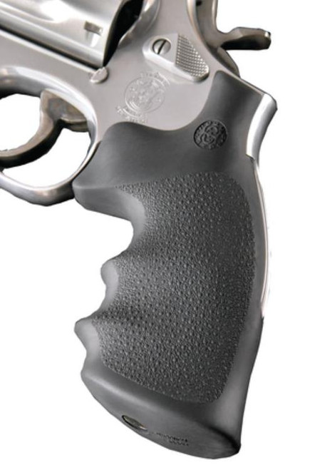 Hogue Rubber Bantam Black Rubber with Finger Groove for S&W J Frame withrd Butt