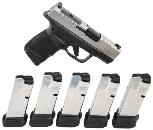 Springfield Hellcat OSP Gear Up Package, 9mm 3", Black, SS Slide, 6 Total Mags, 13 and 11 Rnd, Range Bag