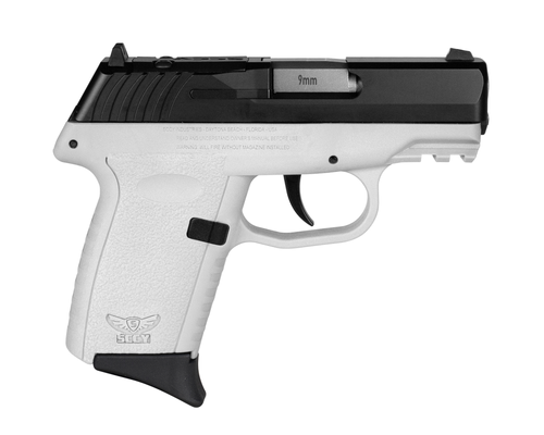 SCCY Industries CPX-2 Gen3 RD 9mm, 3.10" Barrel, White Polymer Picatinny Rail Serrated Black Nitride SS Slide, White, 10rd