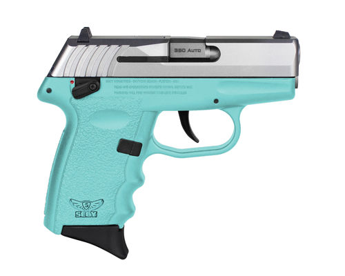 SCCY Industries CPX-4 .380 ACP, 2.96" Barrel, SCCY Blue Frame, Stainless Steel Slide, Manual Thumb Safety, 10rd
