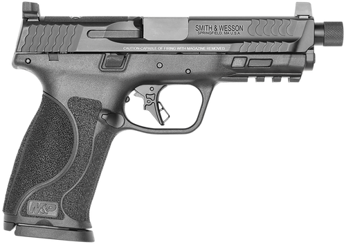 Smith & Wesson M&P9 M2.0 9mm, 4.6" TB, Black, OR/Optic Height Sights, Flat Face Trigger, 17rd