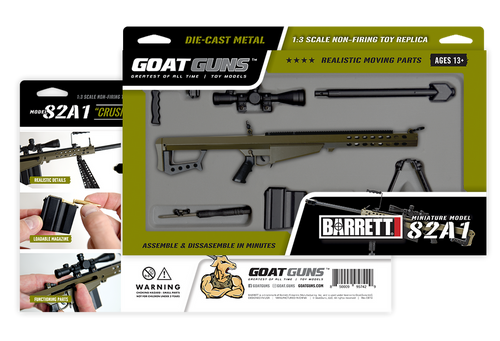 Goat Guns, Barrett Model 82A1 .50 cal, 1:4 Scale Die Cast Metal, OD, 3rd