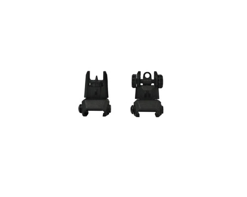 ATI Tactical, Flip Up Front & Rear Back Up Sights Set, Black Polymer