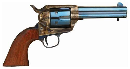 Cimarron P-Model 45 Long Colt, 4.75" Barrel, Case Hardened/Charcoal Blue/Walnut, 6rd