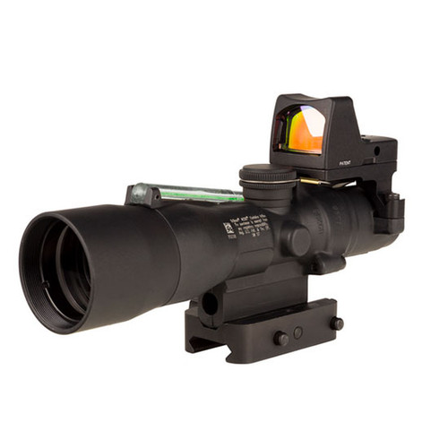 Trijicon 3x30 Compact ACOG, Dual Illum Green Horseshoe Dot, 5.56X45mm/62gr Ballistic Reticle, Q-Loc Mount, LED 3.25 MOA Red Dot, RMR Type 2 Trijicon 3x30 Compact ACOG, Dual Illum Green Horseshoe Dot, 5.56X45mm/62gr Ballistic Reticle, Q-Loc Mount, LED 3.25 MOA Red Dot, RMR Type 2