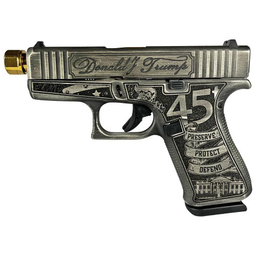 Glock 43x Gen 4 Custom "Trump" 9mm, 4" Gold Barrel, 10rd