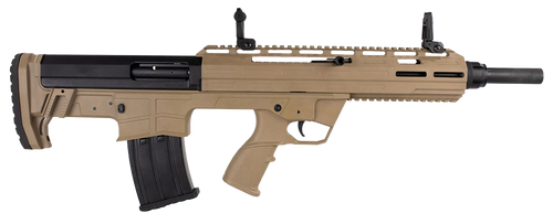 Tokarev TBP 12 Gauge 3" 5+1 18.50", FDE, Cheek Riser Compatible Bull-Pup Stock, Flip-Up Sights, 3 Chokes