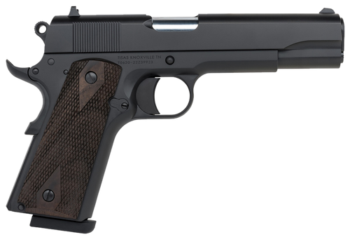 Tisas 1911 A1 Stakeout Full Size 45 ACP 5" Stainless Barrel, Serrated Slide, Steel Frame w/Beavertail, Turkish Walnut Grip, 8 Rd