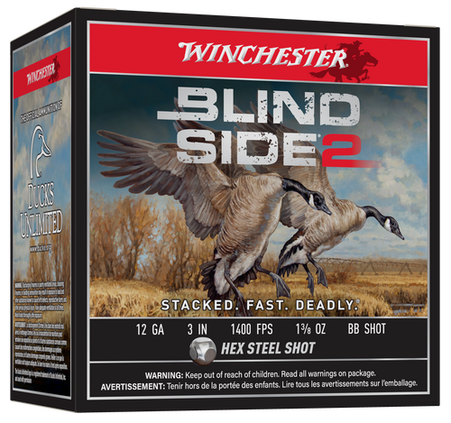 Winchester Blind Side 2 12 Ga, 3", 1 3/8 oz, BB Shot, 25rd Box