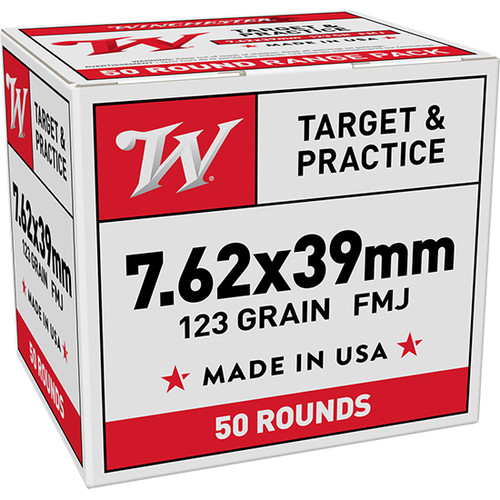 Winchester White Box, 7.62x39, 123gr, Full Metal Jacket, 50Bx Winchester White Box, 7.62x39, 123gr, Full Metal Jacket, 50Bx
