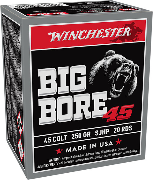 Winchester Big Bore Hunting 45 Colt, 250gr, SJHP, 20Bx/10Cs