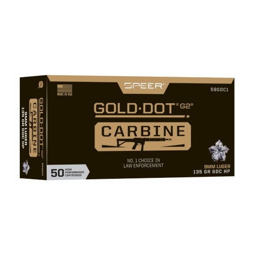 Speer Gold Dot Hollow Point 9mm, 135gr, 50Bx/20Cs
