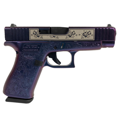 Glock 48 Gen 5 "Glock & Roses" 9mm, 4.17" Barrel, Mongoose Purple, 10rd
