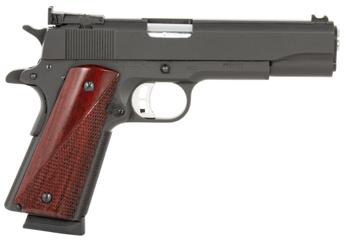 Fusion Firearms 1911 Freedom Gold 9mm, 4.25" Barrel, Black, Red Grips, 8rd