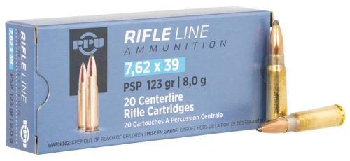 TR&Z Metric Rifle Line 7.62x39mm 123gr, Pointed Soft Point, 20Bx/50Cs