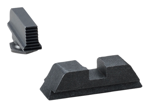 AmeriGlo Optic Sight Set for Glock, Black, XL with Serrated Front/Rear Sight