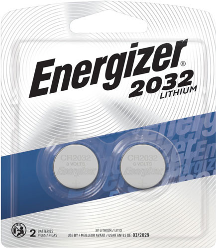 Energizer CR2032 3V Lithium Batteries, 235 mAh, 2pk