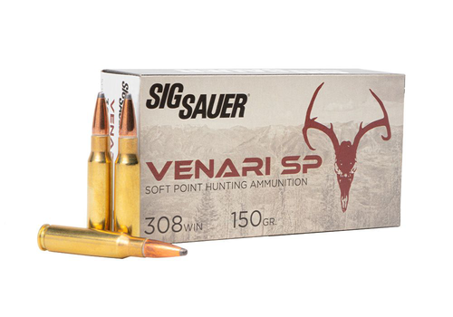 Sig Sauer Venari 308 Win 7.62x51mm 150gr, Soft Point, 20rd Box