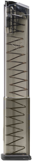 ETS Glock 9mm Magazine, For Glock 18/19/19x/26/34/45, Polymer Smoke, 17rd
