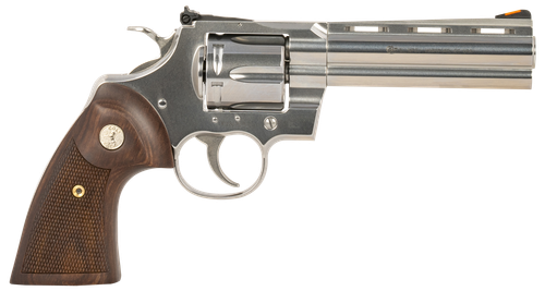 Colt Python 357 Magnum 5 Barrel Stainless Steel Wood Grips 6rd