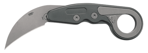CRKT Provoke Compact Folding Knife, 2.26" Stonewashed D2 Hawkbill Blade, Aluminum Handle