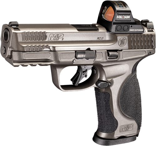 Smith & Wesson M&P9 M2.0 Metal 9mm, 4.25" Barrel, Gray Cerakote, Includes Holosun x2 Red Dot Optic, 17rd