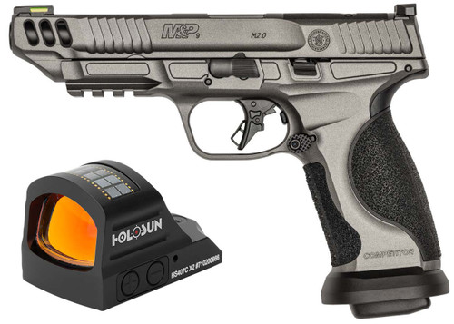 Smith & Wesson M&P9 M2.0 Competitor 9mm, 5" Barrel, Gray Cerakote, Includes x2 Red Dot, 17rd