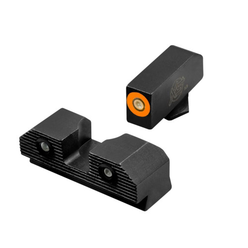 XS Sights R3D 2.0 Night Sights, Fits Glock 42/43/43x/48, Black, Orange Sight