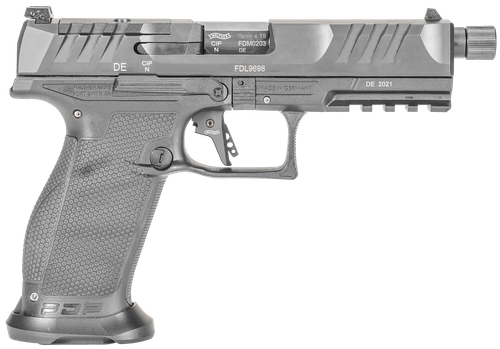 Walther PDP Pro Full Size 9mm, 5.1" Threaded Barrel, Black, Optics Ready, 10rd