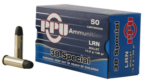 PPU Defense 38 Special, 158gr, Lead Round Nose, 50rd Box