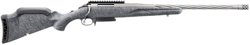 Ruger American II 308 Win 3+1 20" Gray Cerakote Fluted Threaded Barrel & Receiver w/Picatinny Rail, Gray Splatter Adj LOP Synthetic Stock