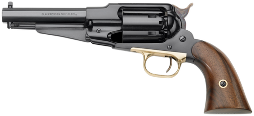 Pietta 1858 Sherff 44 Cal, 5.5" Barrel, Black, Walnut Grip, 6rd, Ships to Your Home, No FFL Needed