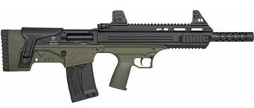 ATI Bull-Dog 20 Ga, Bullpup 3" Chamber 18.5" Barrel, Green/Black, Bullpup Stock, 5rd