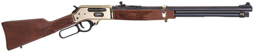 Henry Side Gate 360 Buckhammer, 20" Barrel, Walnut Furniture, Polished Brass Rec, 5rd