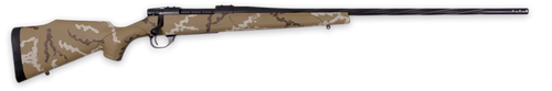 Weatherby Vanguard Outfitter 223 Remington, 24" Threaded Barrel, Brown and White Hand Sponge Paint, 5rd